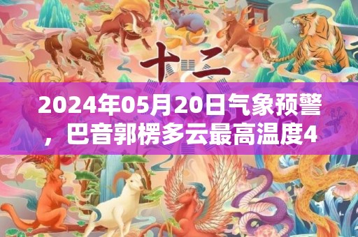 2024年05月20日气象预警，巴音郭楞多云最高温度40℃