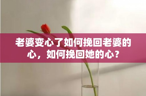 老婆变心了如何挽回老婆的心，如何挽回她的心？