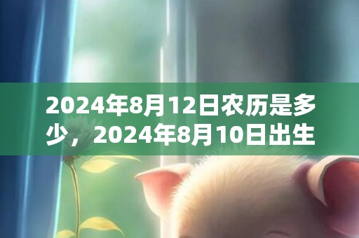 2024年8月12日农历是多少，2024年8月10日出生小女孩取名方法