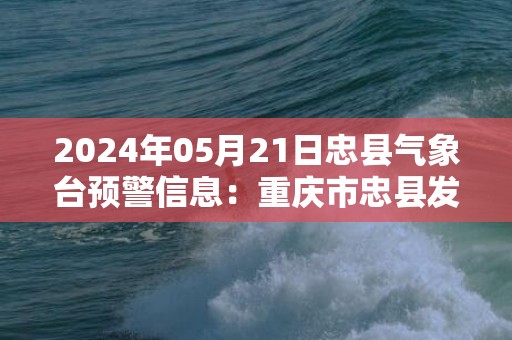 2024年05月21日忠县气象台预警信息：重庆市忠县发布大雾黄色预警