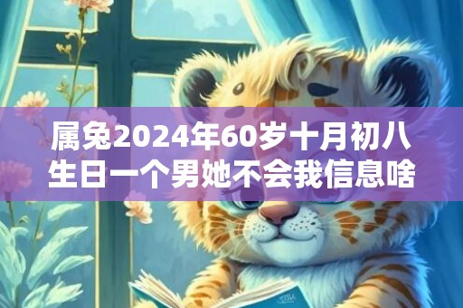 属兔2024年60岁十月初八生日一个男她不会我信息啥意思，属兔2024年6月运势及运程