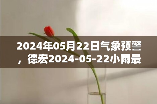 2024年05月22日气象预警，德宏2024-05-22小雨最高气温32度