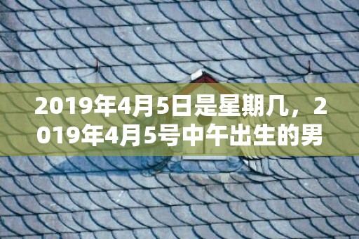 2019年4月5日是星期几，2019年4月5号中午出生的男孩起什么名字好，该如何取名？