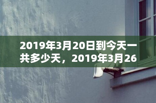 2019年3月20日到今天一共多少天，2019年3月26号亥时出生的男孩要怎么起名字