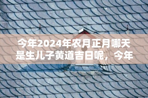 今年2024年农月正月哪天是生儿子黄道吉日呢，今年2024年农历十月十八小雪节气日子好吗