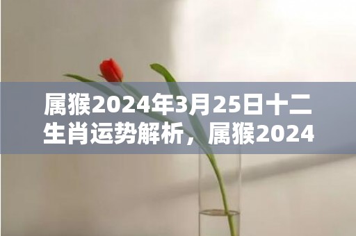 属猴2024年3月25日十二生肖运势解析，属猴2024年3月6日运势分析