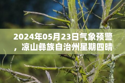 2024年05月23日气象预警，凉山彝族自治州星期四晴最高气温33℃