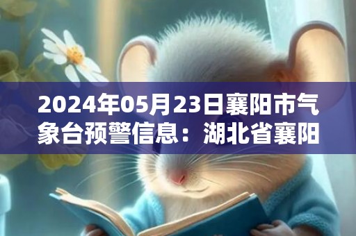 2024年05月23日襄阳市气象台预警信息：湖北省襄阳市发布高温黄色预警