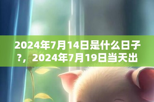 2024年7月14日是什么日子?，2024年7月19日当天出生的人命运好不好