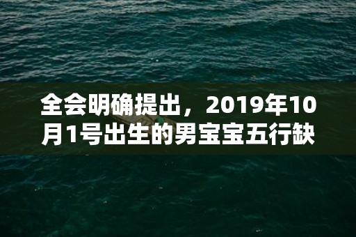 全会明确提出，2019年10月1号出生的男宝宝五行缺木怎么样取名好