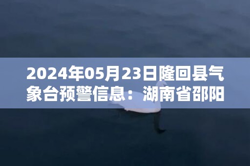 2024年05月23日隆回县气象台预警信息：湖南省邵阳市隆回县发布大雾橙色预警