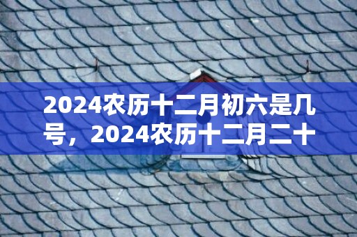 2024农历十二月初六是几号，2024农历十二月二十九宜忌