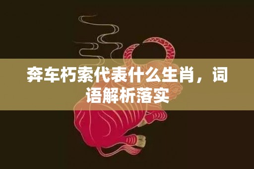 奔车朽索代表什么生肖，词语解析落实插图