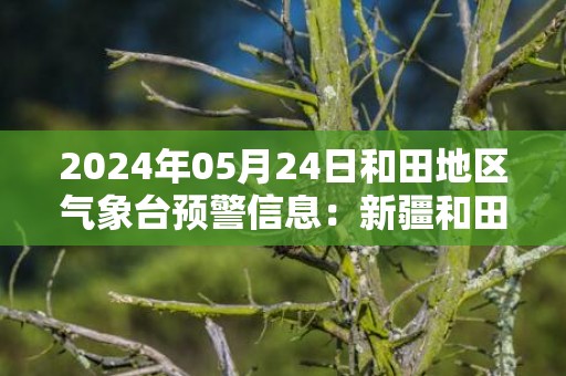 2024年05月24日和田地区气象台预警信息：新疆和田地区发布大风蓝色预警