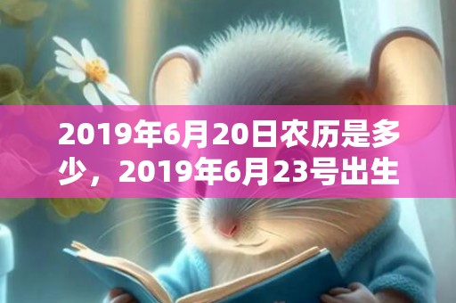 2019年6月20日农历是多少，2019年6月23号出生的男宝宝五行缺水要如何起名字