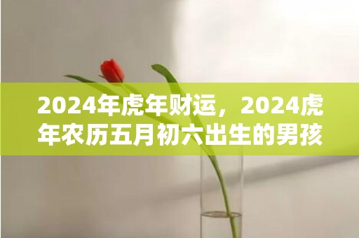 2024年虎年财运，2024虎年农历五月初六出生的男孩命运怎么样