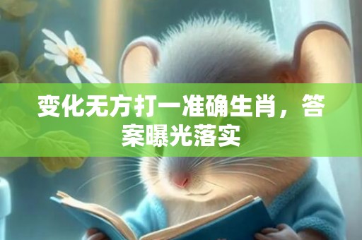 变化无方打一准确生肖，答案曝光落实插图