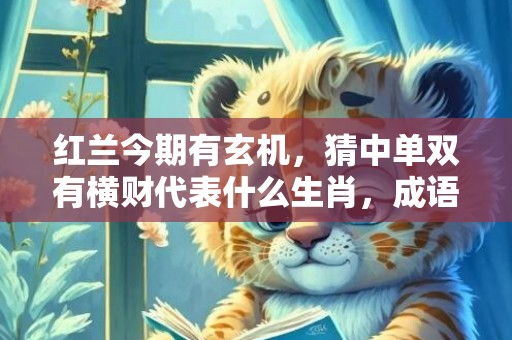 红兰今期有玄机，猜中单双有横财代表什么生肖，成语科学解释落实