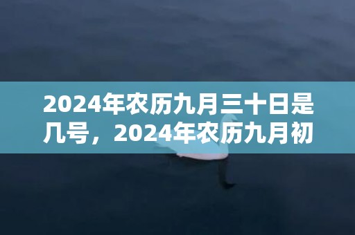 2024年农历九月三十日是几号，2024年农历九月初八出生的男孩取名精选字