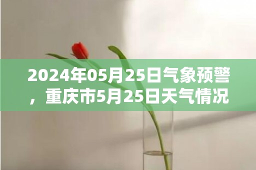 2024年05月25日气象预警，重庆市5月25日天气情况总结