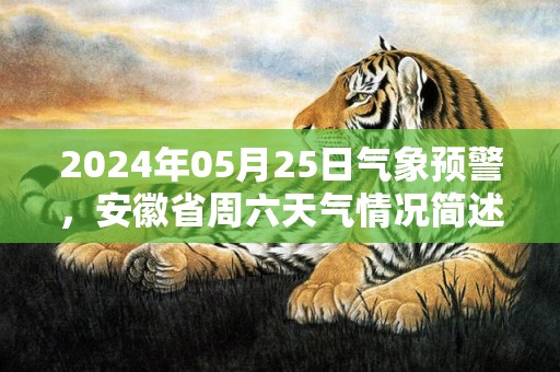 2024年05月25日气象预警，安徽省周六天气情况简述