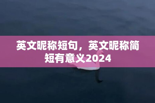 英文昵称短句，英文昵称简短有意义2024