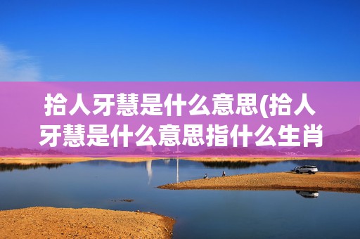 拾人牙慧是什么意思(拾人牙慧是什么意思指什么生肖)