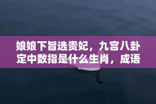 娘娘下旨选贵妃，九宫八卦定中数指是什么生肖，成语释义解释落实插图