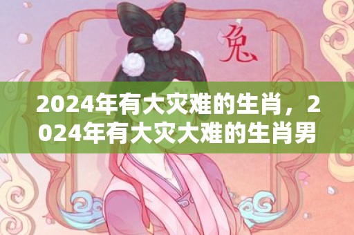 2024年有大灾难的生肖，2024年有大灾大难的生肖男