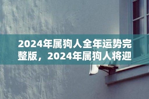 2024年属狗人全年运势完整版，2024年属狗人将迎来天塌大事