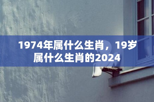 1974年属什么生肖，19岁属什么生肖的2024