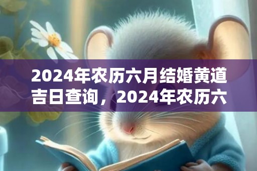 2024年农历六月结婚黄道吉日查询，2024年农历六月十四出生的虎宝宝大富大贵吗