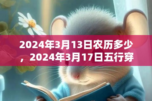 2024年3月13日农历多少，2024年3月17日五行穿衣指南