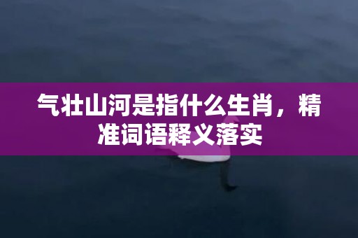 气壮山河是指什么生肖，精准词语释义落实