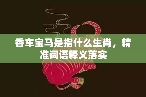 香车宝马是指什么生肖，精准词语释义落实