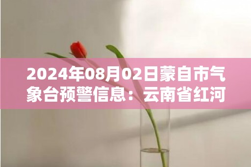 2024年08月02日蒙自市气象台预警信息：云南省红河哈尼族彝族自治州蒙自市发布暴雨橙色预警