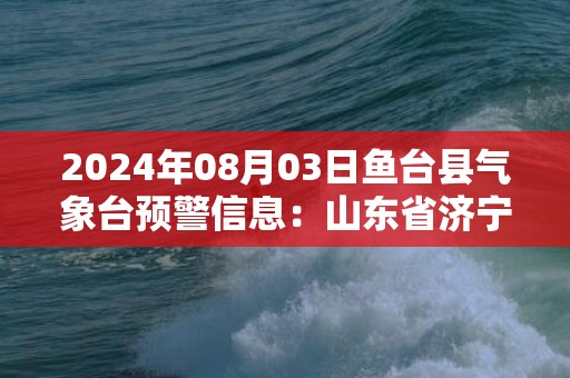 2024年08月03日鱼台县气象台预警信息：山东省济宁市鱼台县发布高温橙色预警