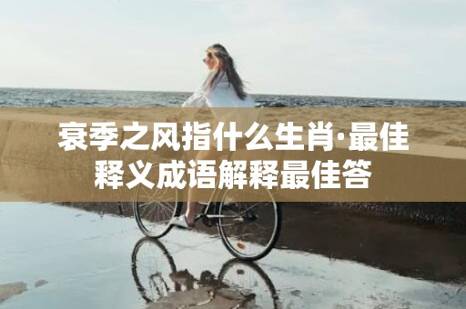 衰季之风指什么生肖·最佳释义成语解释最佳答