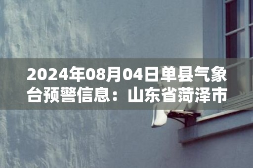 2024年08月04日单县气象台预警信息：山东省菏泽市单县发布高温橙色预警