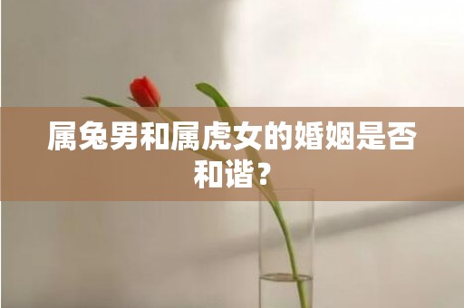 属兔男和属虎女的婚姻是否和谐？