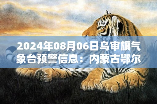 2024年08月06日乌审旗气象台预警信息：内蒙古鄂尔多斯市乌审旗发布冰雹橙色预警