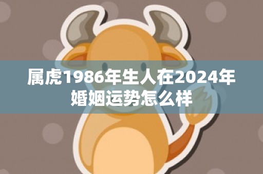 属虎1986年生人在2024年婚姻运势怎么样