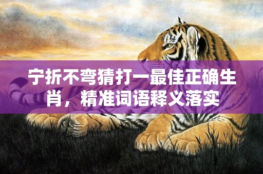 宁折不弯猜打一最佳正确生肖，精准词语释义落实