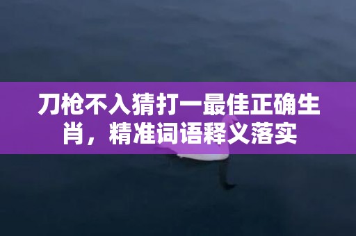 刀枪不入猜打一最佳正确生肖，精准词语释义落实