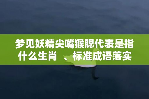 梦见妖精尖嘴猴腮代表是指什么生肖  、标准成语落实释义插图