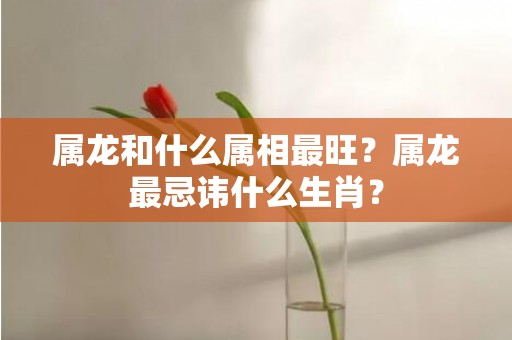 属龙和什么属相最旺？属龙最忌讳什么生肖？插图