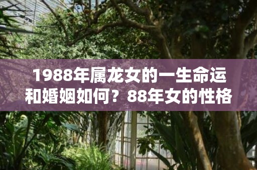 1988年属龙女的一生命运和婚姻如何？88年女的性格特点是什么？