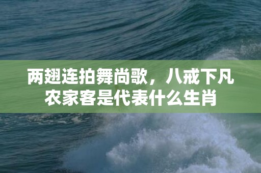 两翅连拍舞尚歌，八戒下凡农家客是代表什么生肖