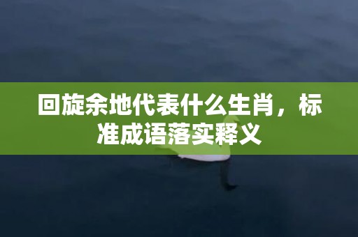 回旋余地代表什么生肖，标准成语落实释义