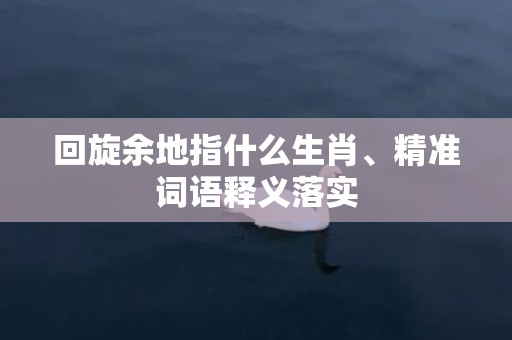 回旋余地指什么生肖、精准词语释义落实